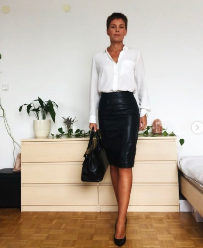 Blouse and Smart Skirt Ensemble