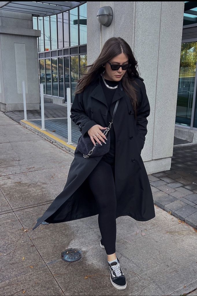 Trench Coat With Leggings