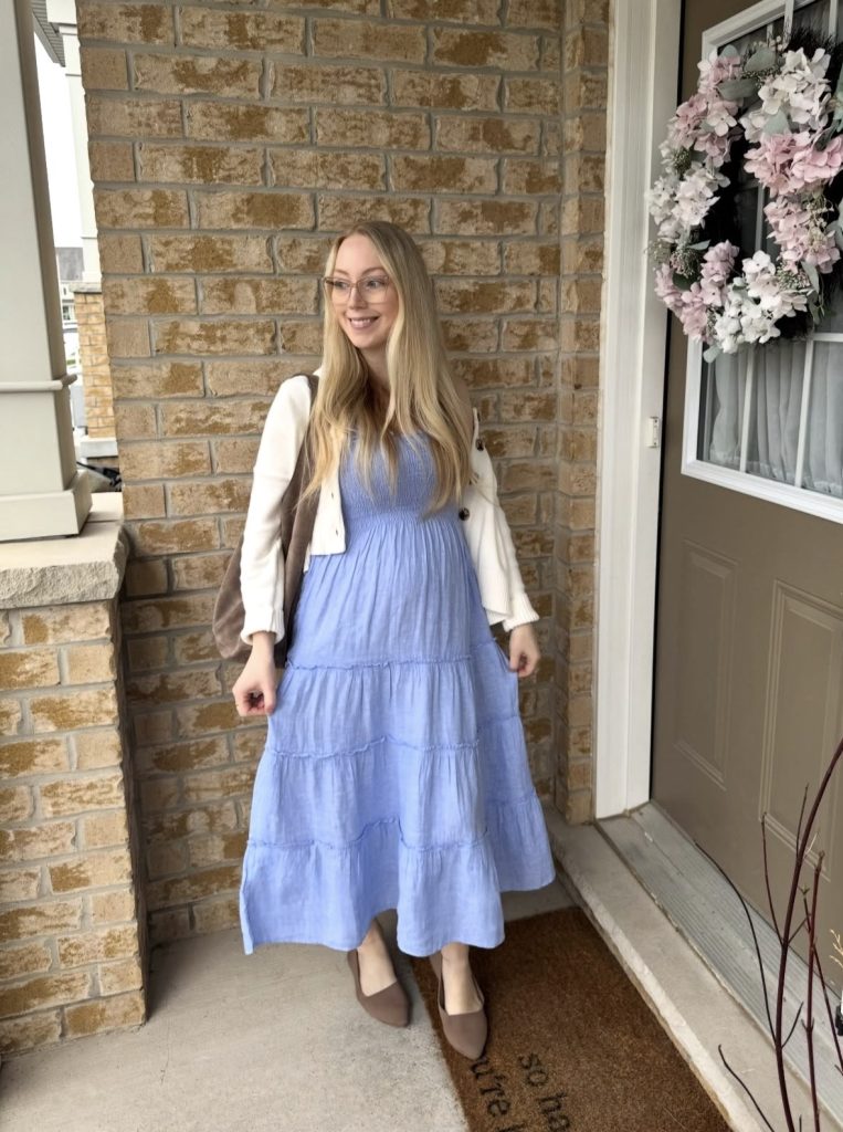Slip dress and cardigan 