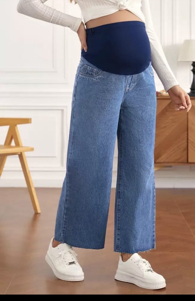 Wide-Leg Drawstring Jeans