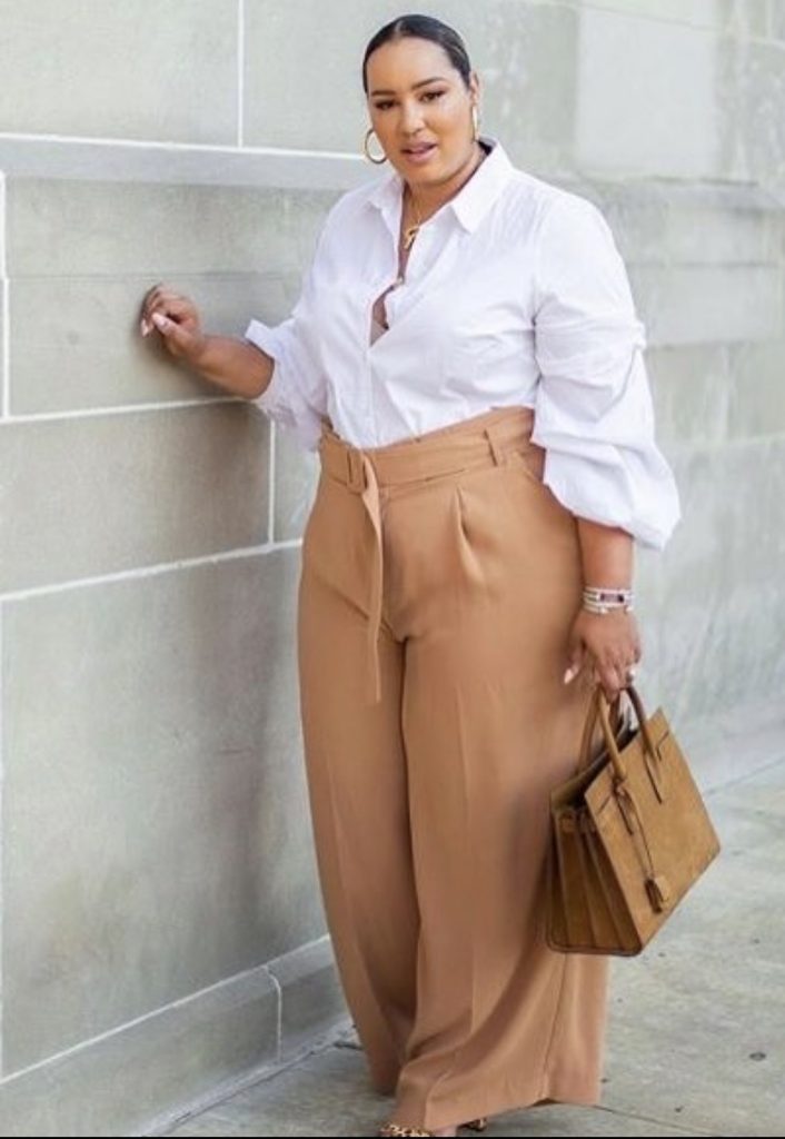 Wide leg trousers