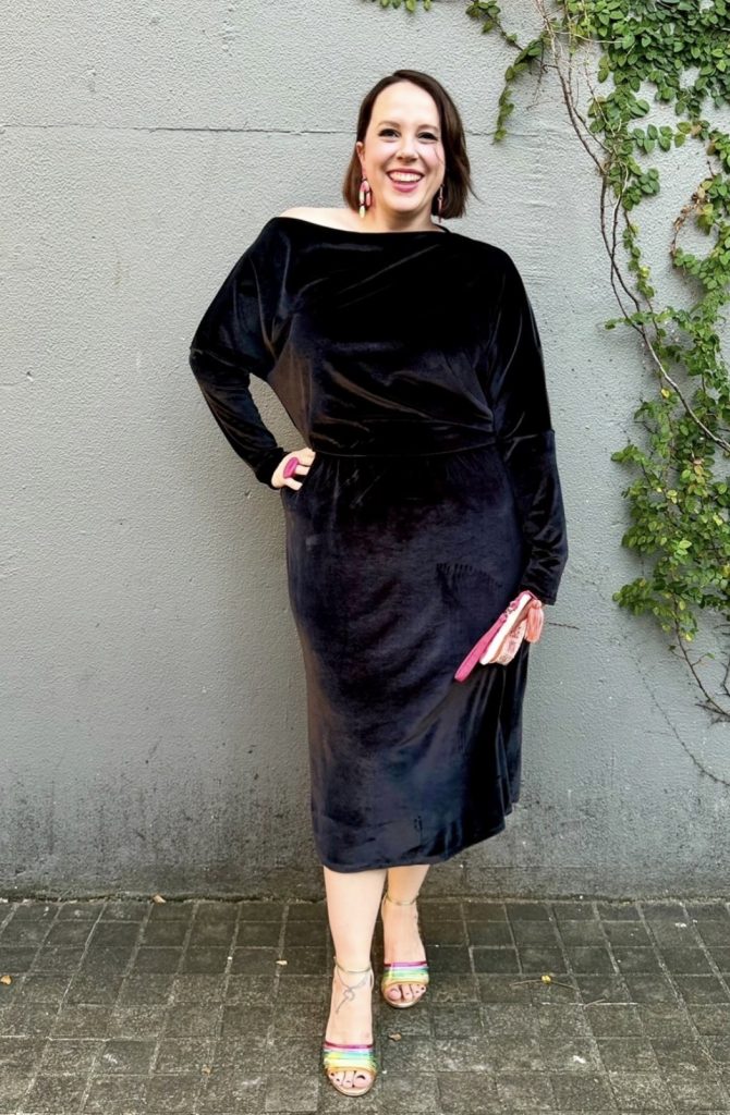 Little black dress with heels