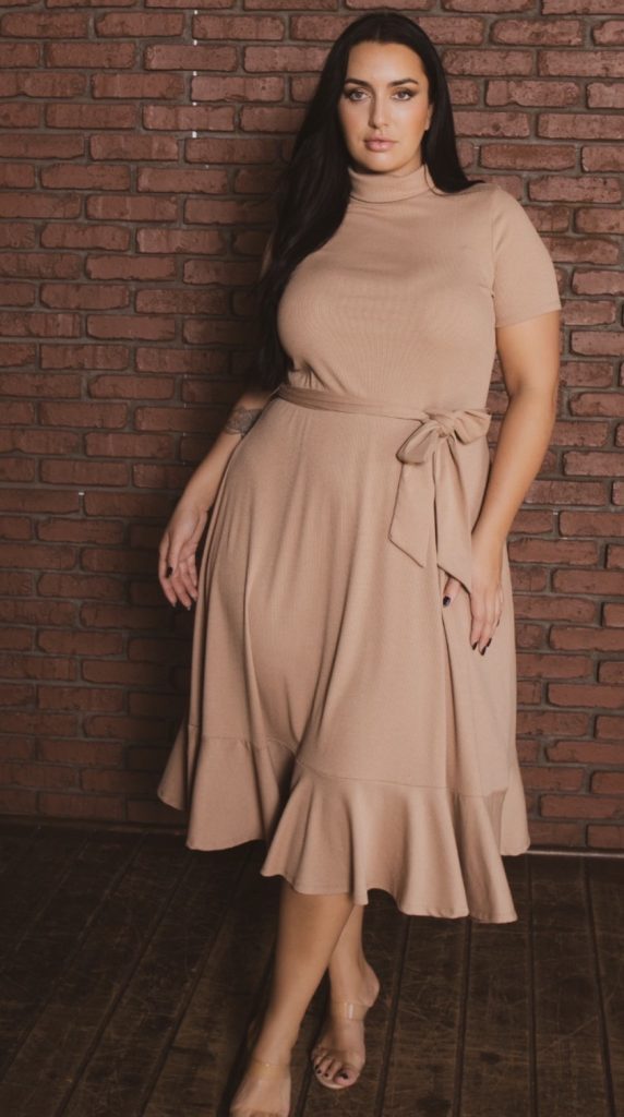 Fit and flare midi dress