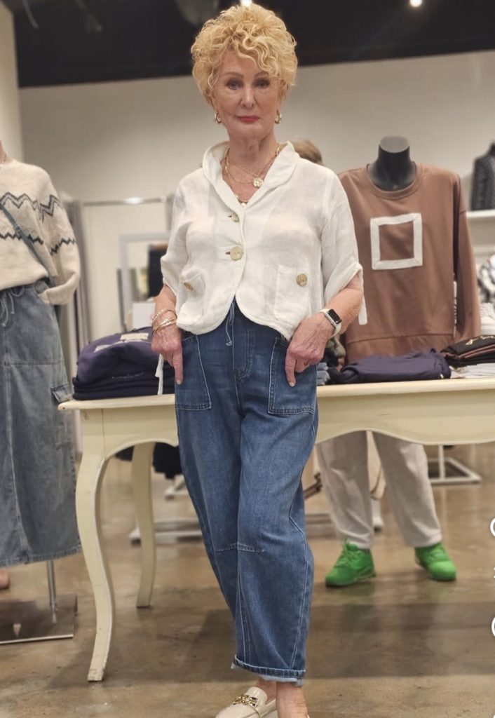 Straight-Leg Jeans + White Button-Down + Loafers
