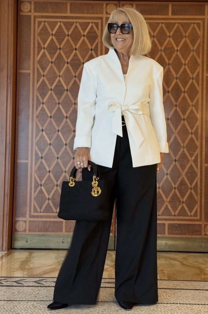 Belted Jumpsuit with a Blazer