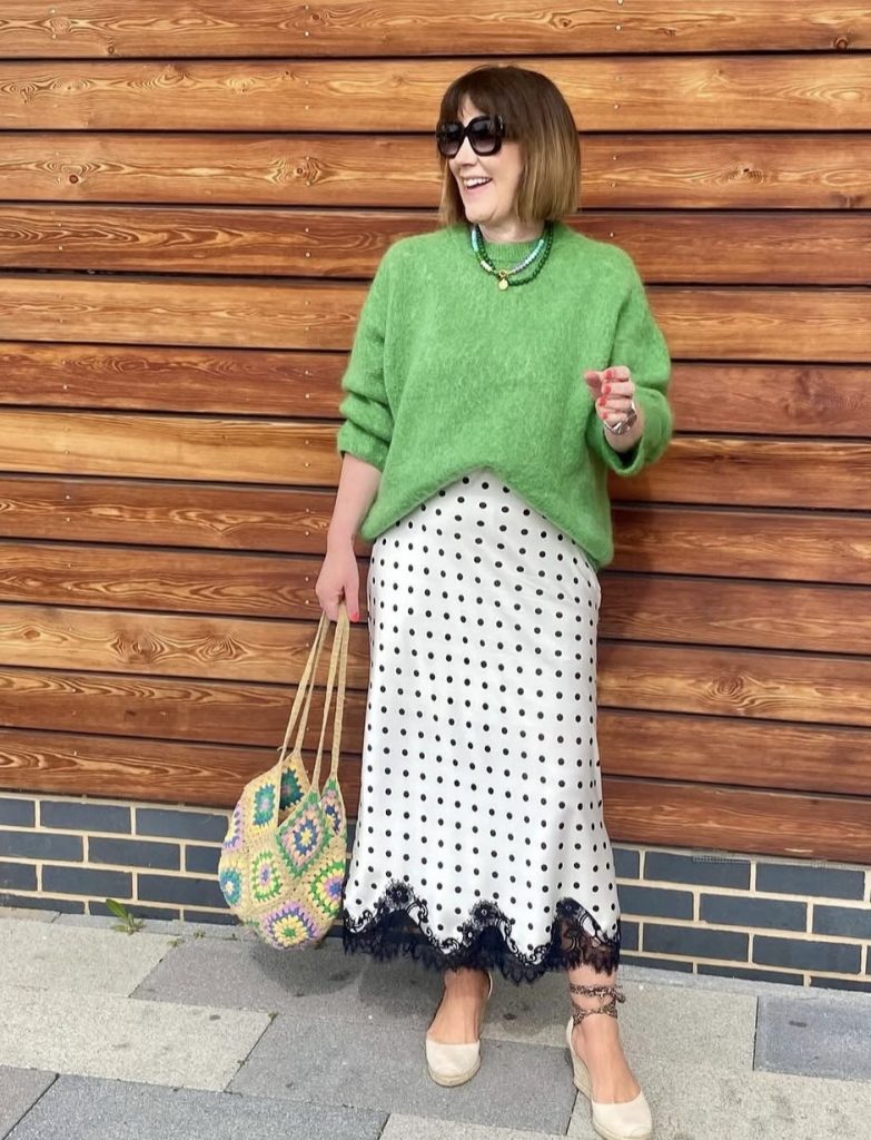 Midi Skirt and Sweater Pairing