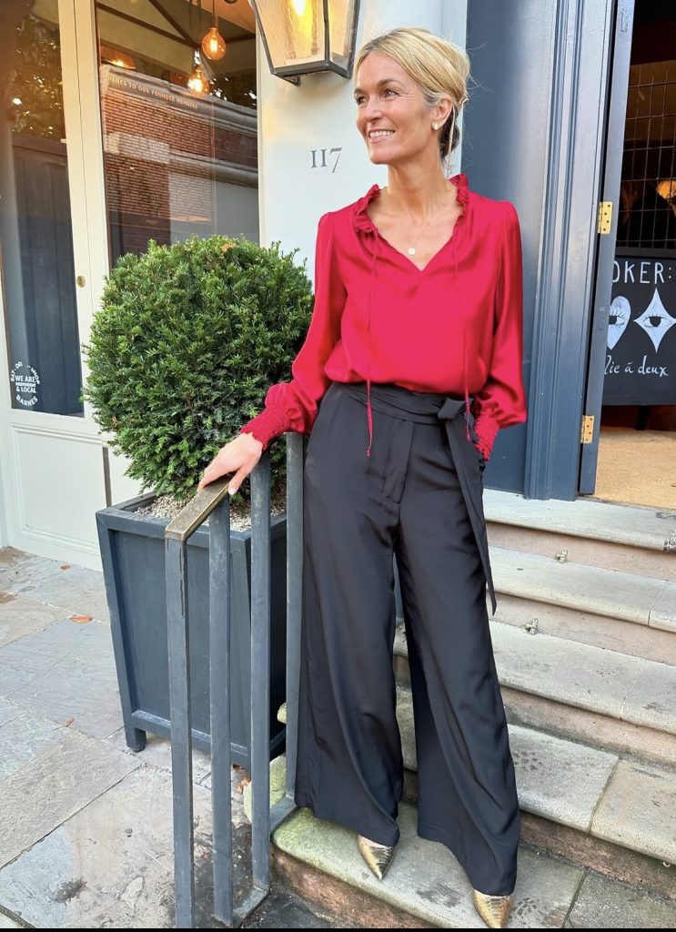 The Wide-Leg Trouser and Silk Blouse