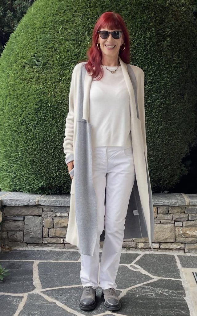 Long Cardigan Duster with a Simple Dress