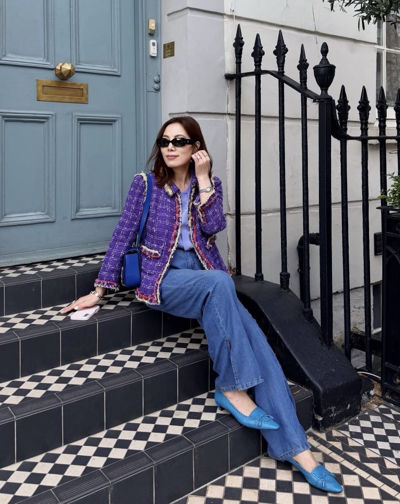 Tweed Blazer and Denim Pairing