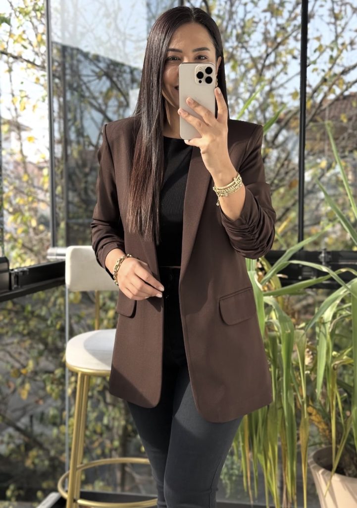 Silk Blouse Under a Blazer