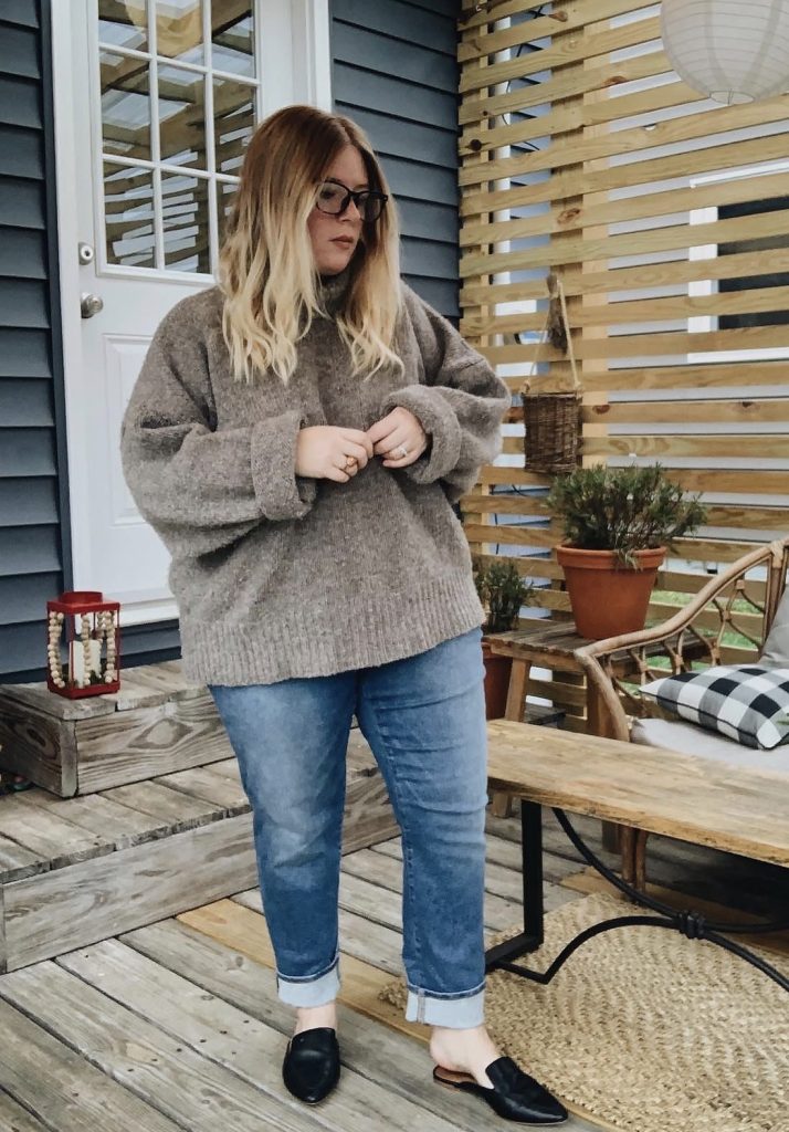 Boyfriend Jeans + Cozy Sweater