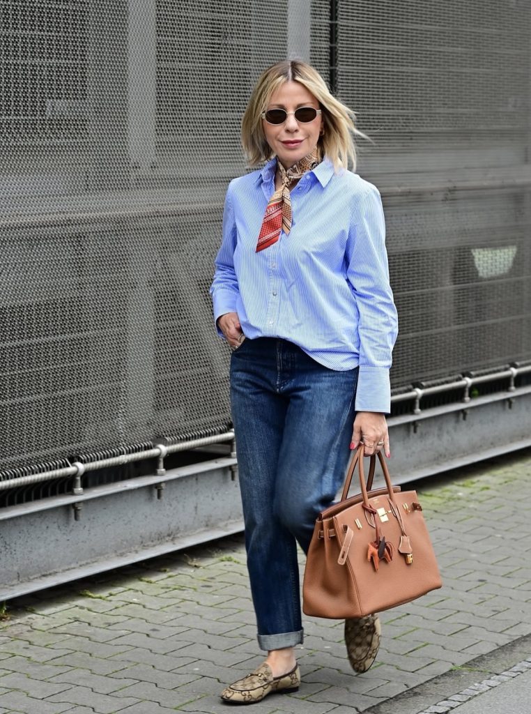 Chunky Loafers with Straight-Leg Jeans