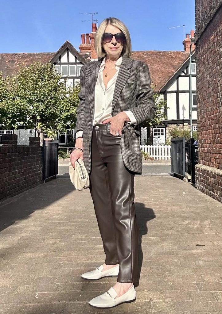 Chunky Loafers with a Blazer and Trousers Combo