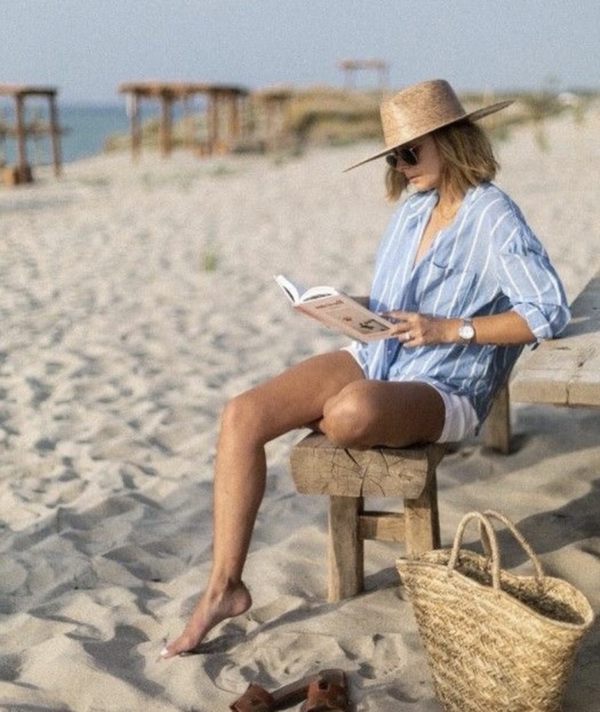 Beach or Resort Vibe: Linen Set with a Statement Hat
