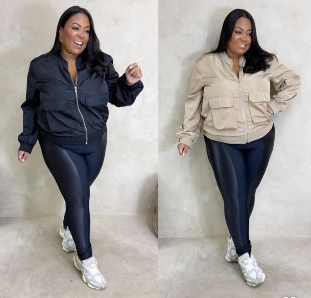Matching Zip-Up Jacket + Leggings + Chunky Sneakers