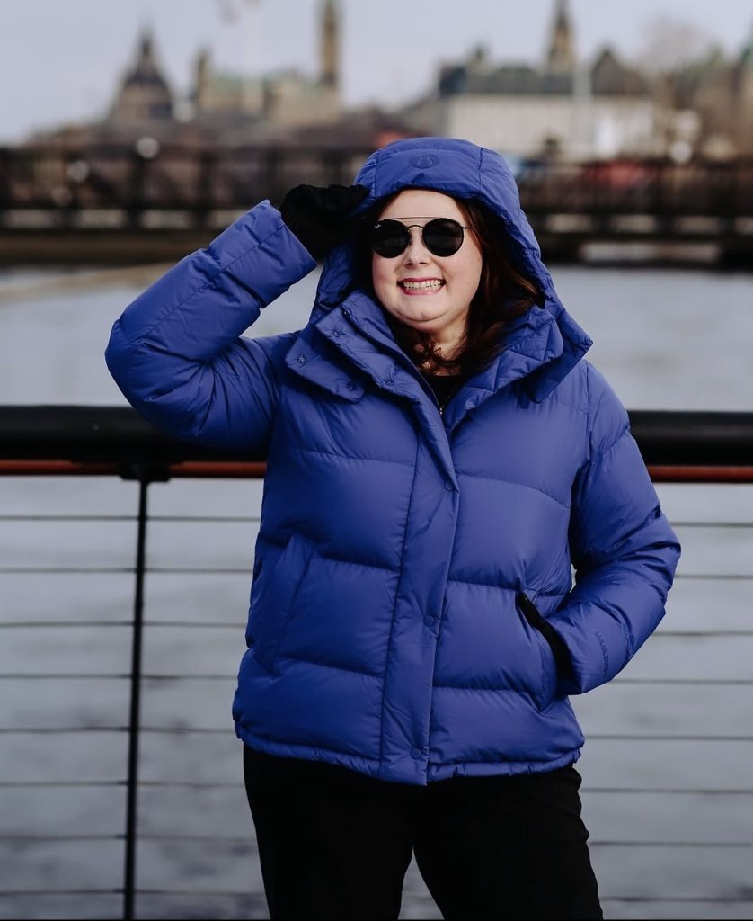 Puffer Coat With Leggings and Winter Boots