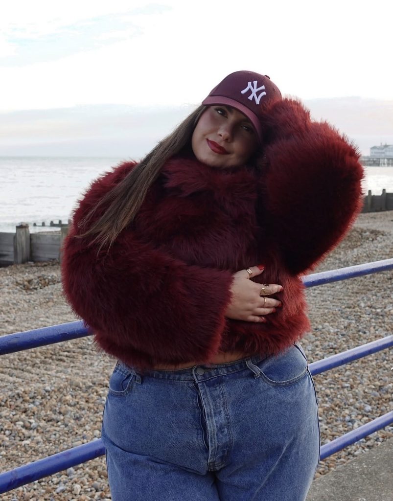 Faux Fur Coat With Jeans and Ankle Boots