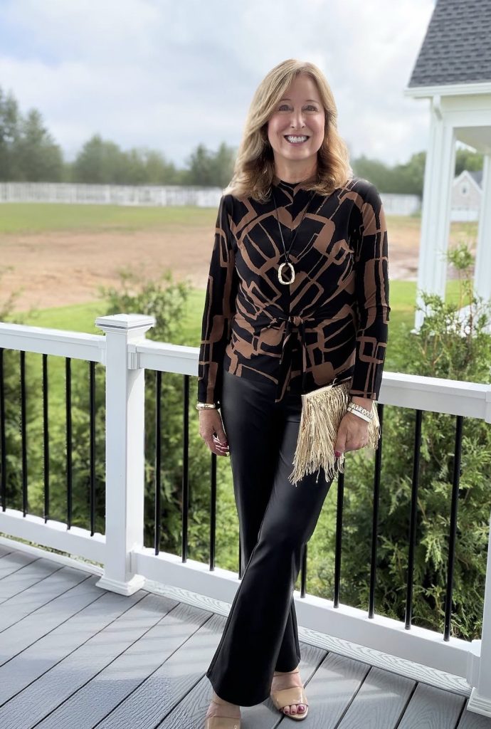Sequin Top With Tailored Black Pants