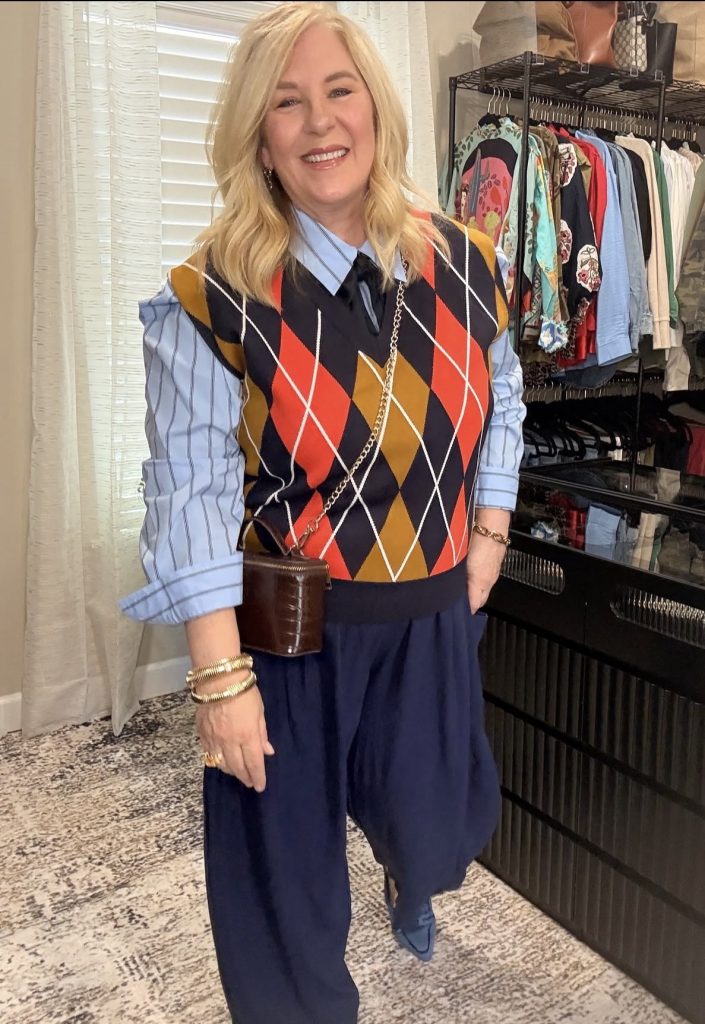 Flannel Shirt Layered with a Vest