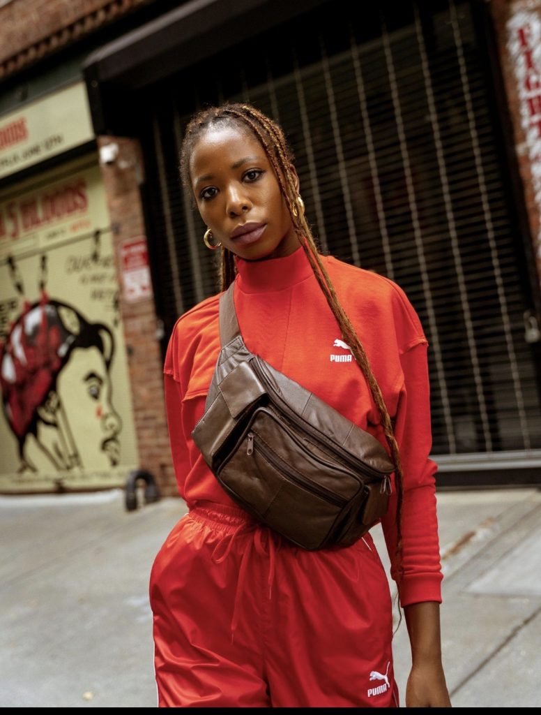 Matching Athleisure Set With a Crossbody Bag